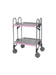 HEA-2P折りたたみ式ワゴン ＳＵＳ-613×505×838-2段 重さ12kg - 【公式