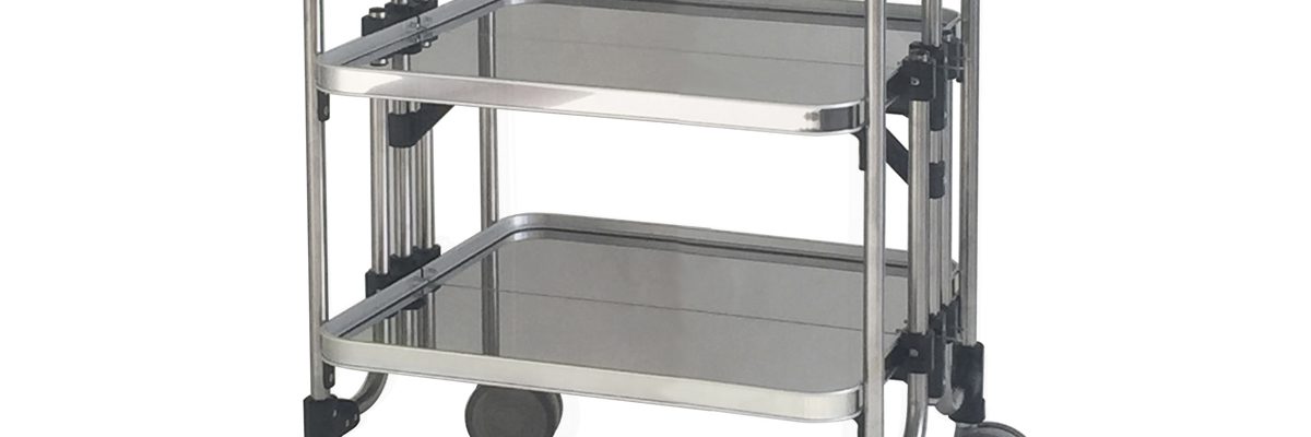 HEA3折りたたみ式ワゴン ステンレス613×505×9583段 重さ17kg 【公式】トクヤマ 折りたたみ式ワゴン 新生児ベッド